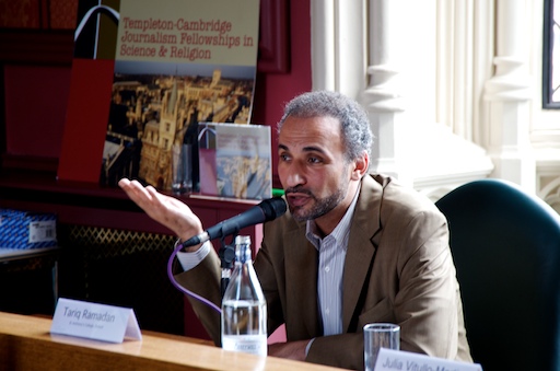 Photo credit: Julia Vitullo-Martin; Description: Tariq Ramadan, at Templeton-Cambridge Journalism Fellowships